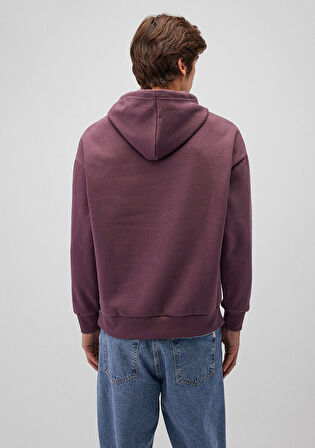 Mavi Logo Baskılı Kapüşonlu Kahverengi Sweatshirt 067149-70260