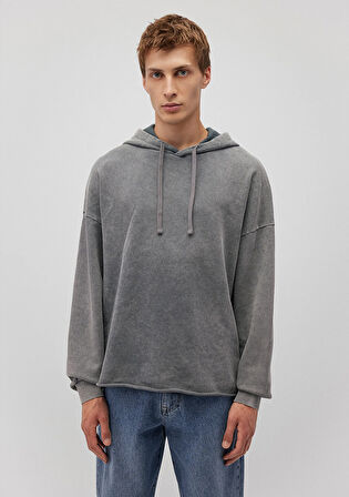 Kapüşonlu Gri Sweatshirt 0S10175-70098