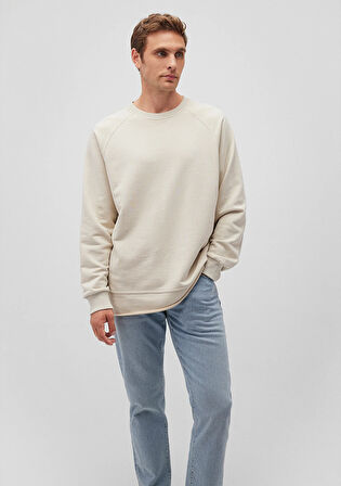 Bisiklet Yaka Bej Sweatshirt 0S10161-70322