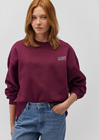 Mavi Logo Baskılı Mor Sweatshirt 1611600-87830