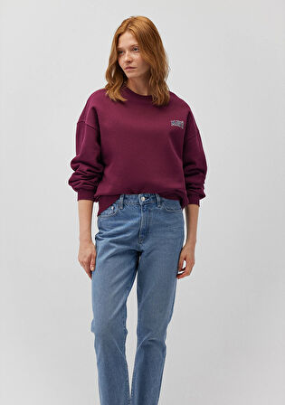 Mavi Logo Baskılı Mor Sweatshirt 1611600-87830