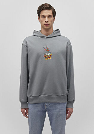 Bugs Bunny Baskılı Gri Sweatshirt 0S10102-70098