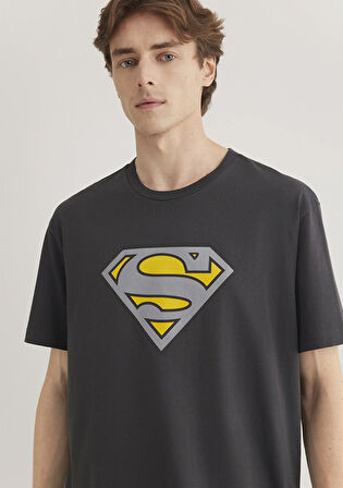Superman Baskılı Antrasit Tişört 0612306-70087