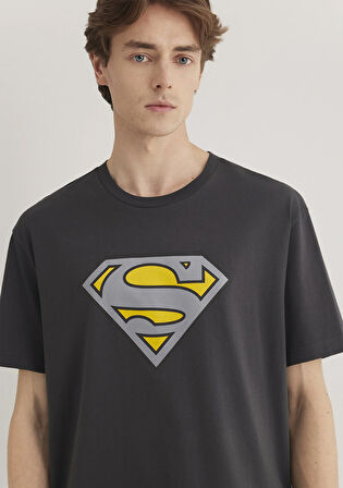 Superman Baskılı Antrasit Tişört 0612306-70087