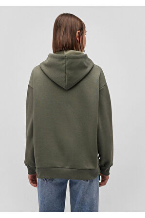 Mavi M1600361-71581 Kadın Mavi Logo Kapüşonlu Sweatshirt