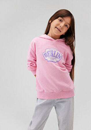 Berlin Baskılı Pembe Sweatshirt 7S10061-71027