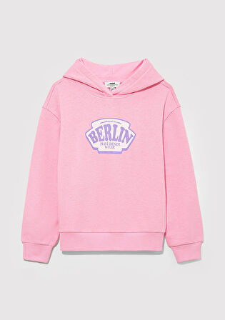 Berlin Baskılı Pembe Sweatshirt 7S10061-71027