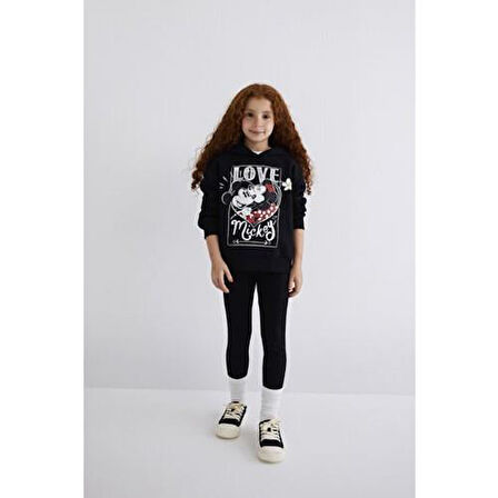 MINNIE BASKILI KAPÜŞONLU SWEATSHIRT