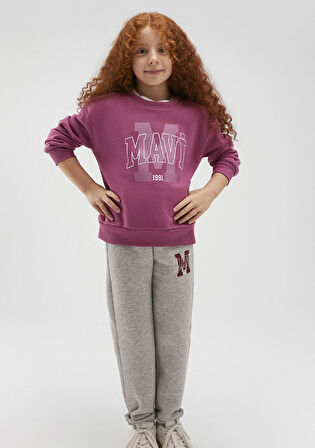 Mavi Logo Baskılı Pembe  Sweatshirt 7S10050-70651