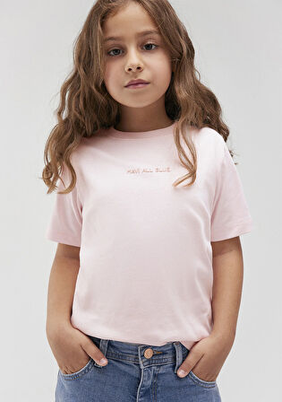 Organik Pamuklu Pembe Basic Tişört 7610197-88133