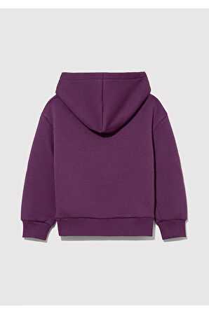 Baskılı Mor Sweatshirt 7S10060-70577