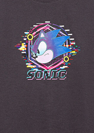 Sonic Baskılı Antrasit Sweatshirt 6S10091-70087