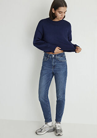 Cindy Classic Denim Gölgeli Koyu Mavi Jean Pantolon 100277-87925