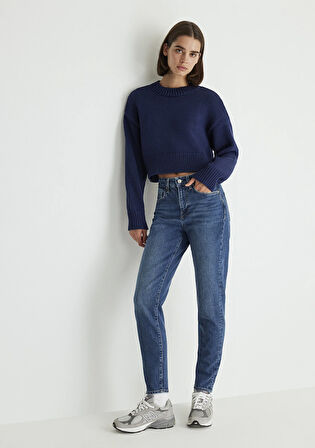 Cindy Classic Denim Gölgeli Koyu Mavi Jean Pantolon 100277-87925