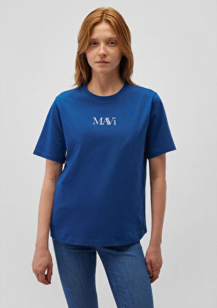 Mavi Logo Baskılı Lacivert Tişört 1611594-82625