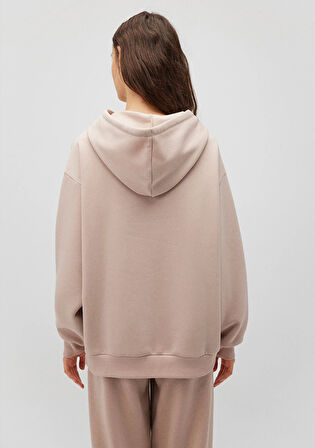 Mavi Logo Baskılı Kapüşonlu Beyaz Sweatshirt 1600361-70043