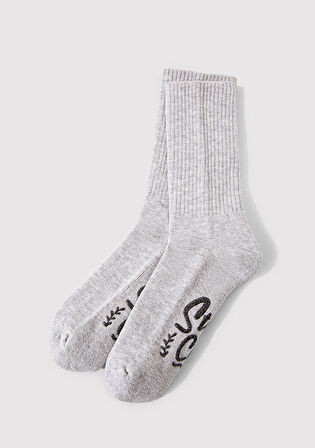 Stay Cozy Baskılı Gri Bot Çorap 1912751-28387