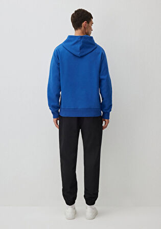 Kapüşonlu Mavi Basic Sweatshirt 0S10190-70894