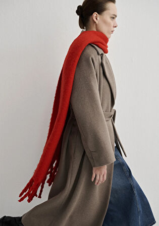 Püsküllü Kırmızı Atkı 1912844-82677