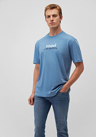 Mavi Logo Baskılı Mavi Tişört 0612355-70744