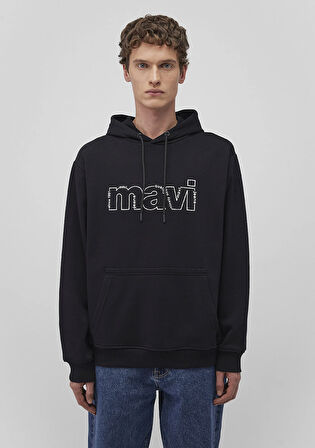 Mavi Logo Baskılı Siyah Sweatshirt 0S10196-900