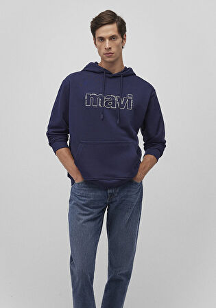 Mavi Logo Baskılı Lacivert Sweatshirt 0S10196-84371