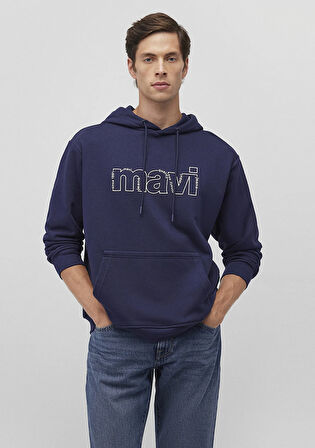 Mavi Logo Baskılı Lacivert Sweatshirt 0S10196-84371