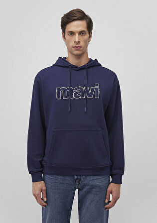 Mavi Logo Baskılı Lacivert Sweatshirt 0S10196-84371