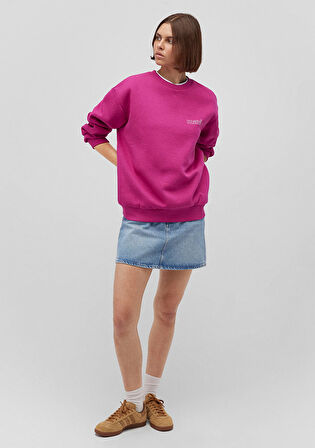 Mavi Logo Baskılı Pembe Sweatshirt 1611656-70943