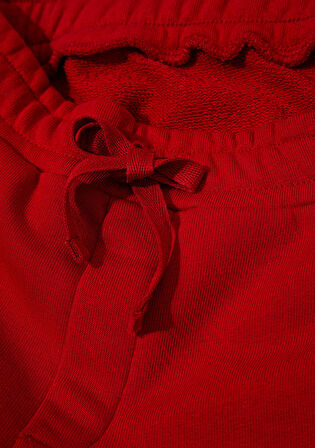 Mavi Logo Baskılı Kırmızı Şort 6410003-70464