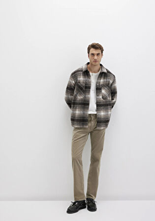 Martin Koyu Bej Kadife Pantolon 0037888246