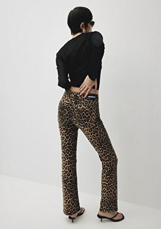 Maria Leopar Baskılı Jean Pantolon 101225-88485
