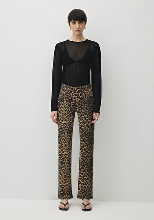 Maria Leopar Baskılı Jean Pantolon 101225-88485