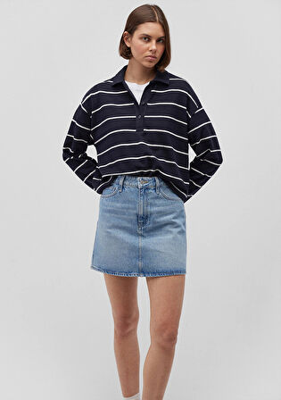 Çizgili Lacivert Polo Tişört 1612813-87988