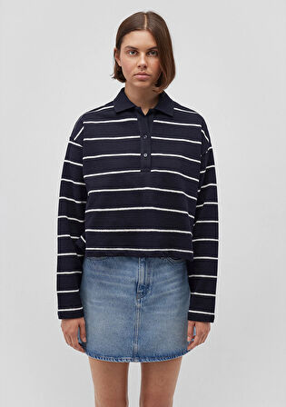 Çizgili Lacivert Polo Tişört 1612813-87988