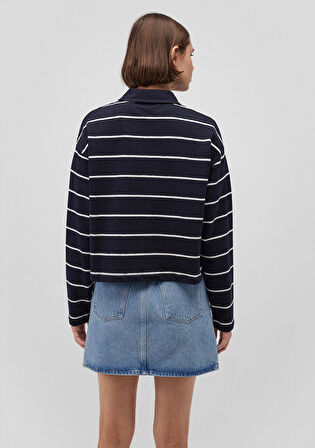 Çizgili Lacivert Polo Tişört 1612813-87988