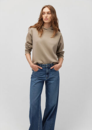 Kapüşonlu Kahverengi Sweatshirt 1S10191-80656