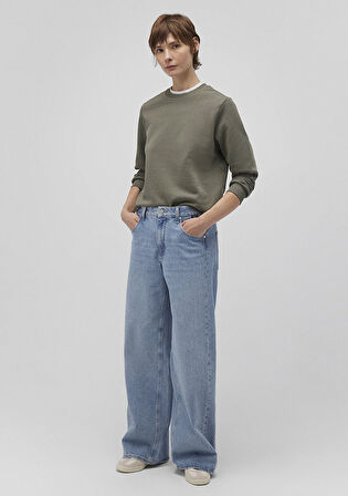 Bisiklet Yaka Yeşil Sweatshirt 1S10183-70121