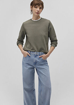 Bisiklet Yaka Yeşil Sweatshirt 1S10183-70121