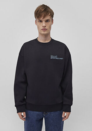 Baskılı Siyah Sweatshirt 0S10270-900