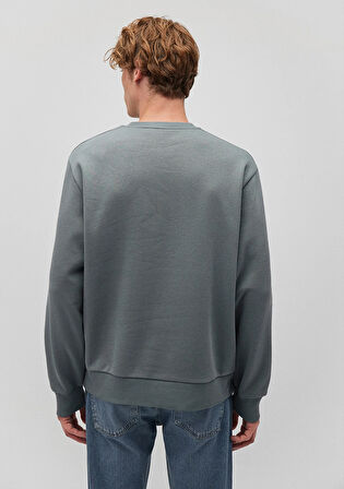 Bisiklet Yaka Yeşil Basic Sweatshirt 0S10276-71577