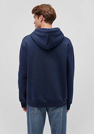 Kapüşonlu Lacivert Basic Sweatshirt 0S10275-70490