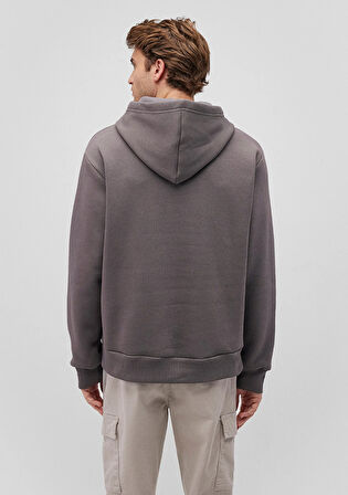 Kapüşonlu Gri Basic Sweatshirt 0S10275-70096