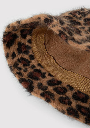 Peluş Leopar Desenli Bucket Şapka 198988-25818