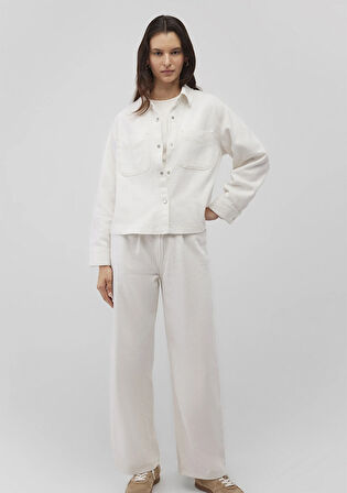 Cep Detaylı Ekru Gömlek 1210966-70053