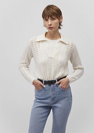 Polo Yaka Beyaz Kazak 1710559-70057