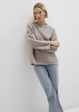 Bisiklet Yaka Gri Kazak 1710563-86585