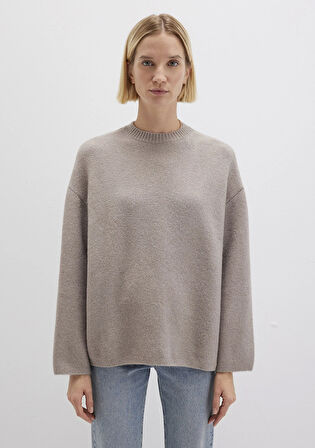 Bisiklet Yaka Gri Kazak 1710563-86585