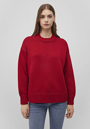 Bisiklet Yaka Kırmızı Kazak 1710516-88609