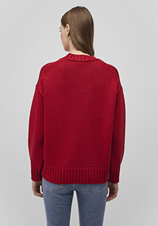 Bisiklet Yaka Kırmızı Kazak 1710516-88609